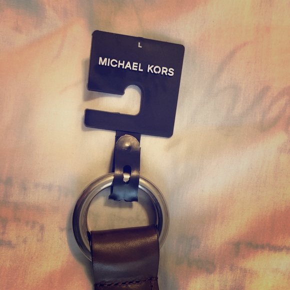 MK Leather Belt - Picture 1 of 8